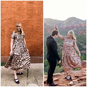 Anthropologie Maeve Bernadette Sequined Midi Dress Size M Petite (oversized)